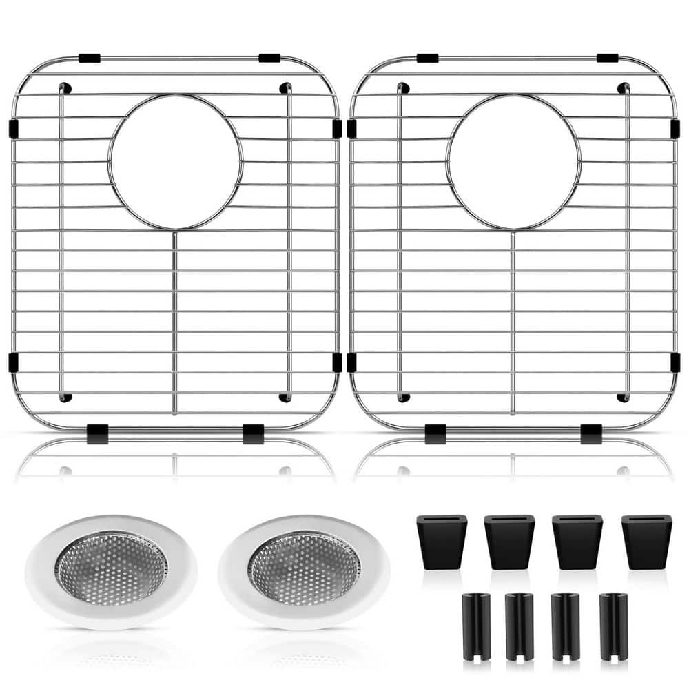 13.2 in. L x 11.5 in. W Sink Grid in Silver Stainless Steel Rear Drain Sink Protector for Kitchen Sink Rust Resistant price history on PriceWatchPro