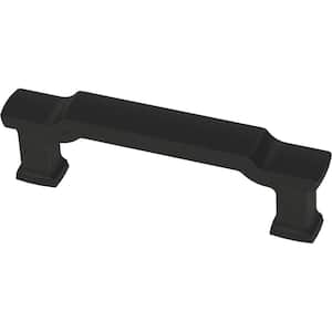 Scalloped Footing 3 in. (76 mm) Center-to-Center Matte Black Drawer Pull