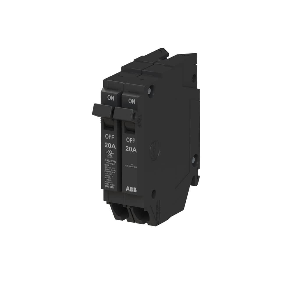 2-20 Amp Single-Pole Tandem 120-Volt/240-Volt Circuit Breaker (THQLT2020A)