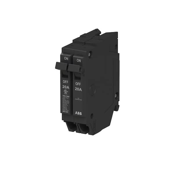 ABB 2-20 Amp Single-Pole Tandem 120-Volt/240-Volt Circuit Breaker (THQLT2020A)
