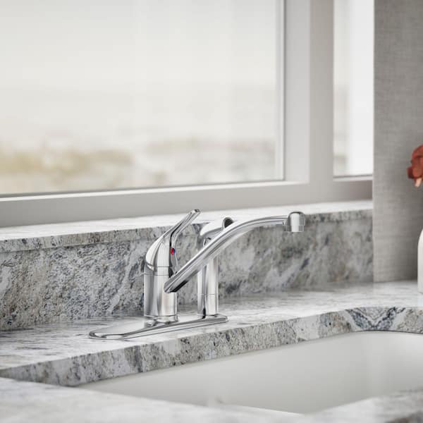 Jolt Single Handle Standard Kitchen Faucet with Pull Out Spray Wand in Polished Chrome