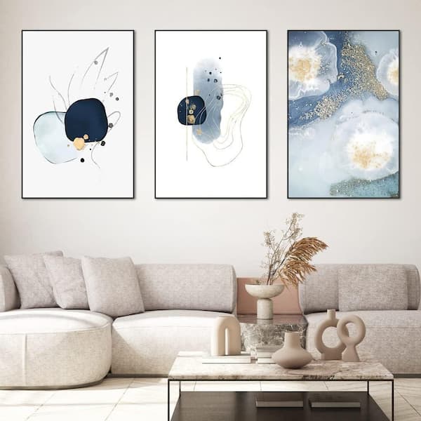 3 Pieces Framed Abstract Canvas Wall Art 23 in. x 15 in. LINBQ192 - The ...