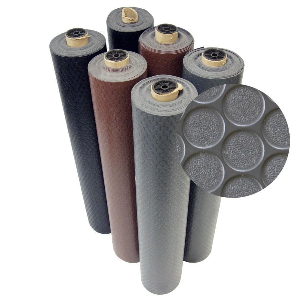 Coin Grip 4 ft. x 6 ft. Brown Commercial Grade PVC Flooring price history on PriceWatchPro