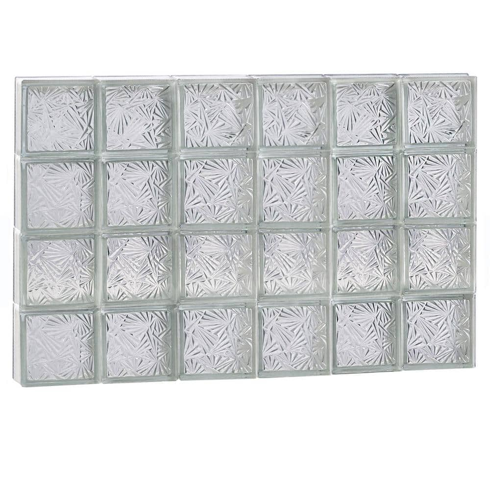 Clearly Secure 45 In X 30 In X 3 125 In Metric Series Cuneis Pattern   Clearly Secure Glass Block Windows 4832scu 64 1000 