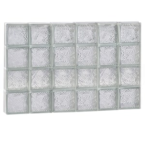 45 in. x 30 in. x 3.125 in. Metric Series Cuneis Pattern Frameless Non-Vented Glass Block Window