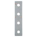 4-Hole Flat Straight Bracket with Magnets - Strut Fitting - Silver Galvanized