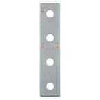 4-Hole Flat Straight Bracket with Magnets - Strut Fitting - Silver Galvanized