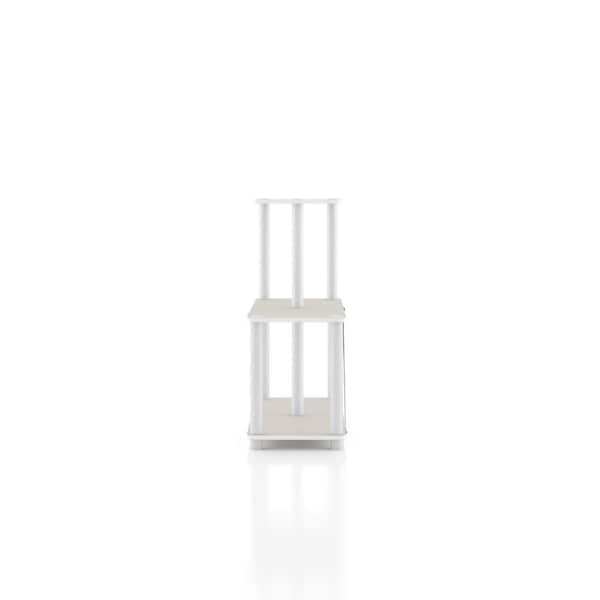 Quincy 30.1 in. Tall Greige Engineered Wood 5-Shelf Modular Bookcase With Support Rods