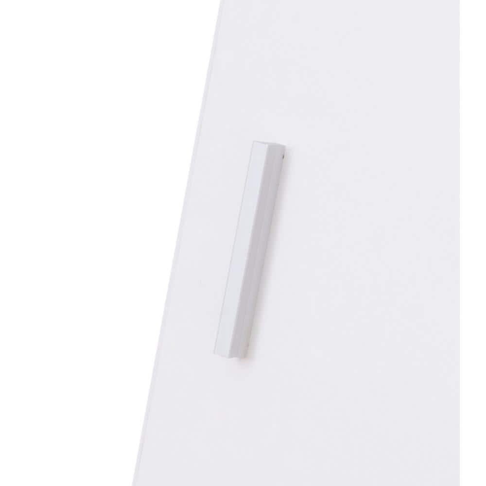 White Tall Modern Wall Mounted Bathroom Cabinet with Adjustable Shelves
