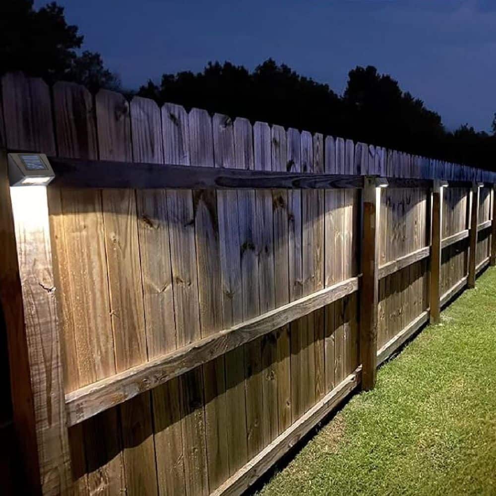 Hampton Bay Bronze Integrated LED Downcast Outdoor Solar Deck Light (4-Pack) 43039