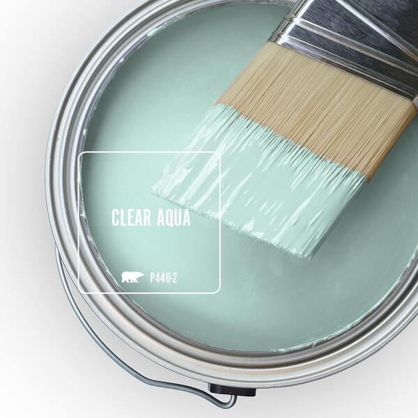 1 gal. #P440-2 Clear Aqua Flat Low Odor Interior Paint & Primer