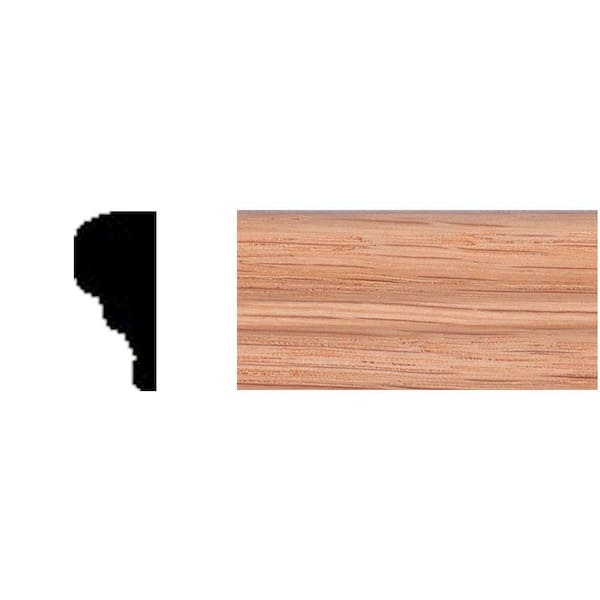 0. 3125 in. D x 0.6875 in. W x 96 in. L Oak Wood Wall Panel Moulding