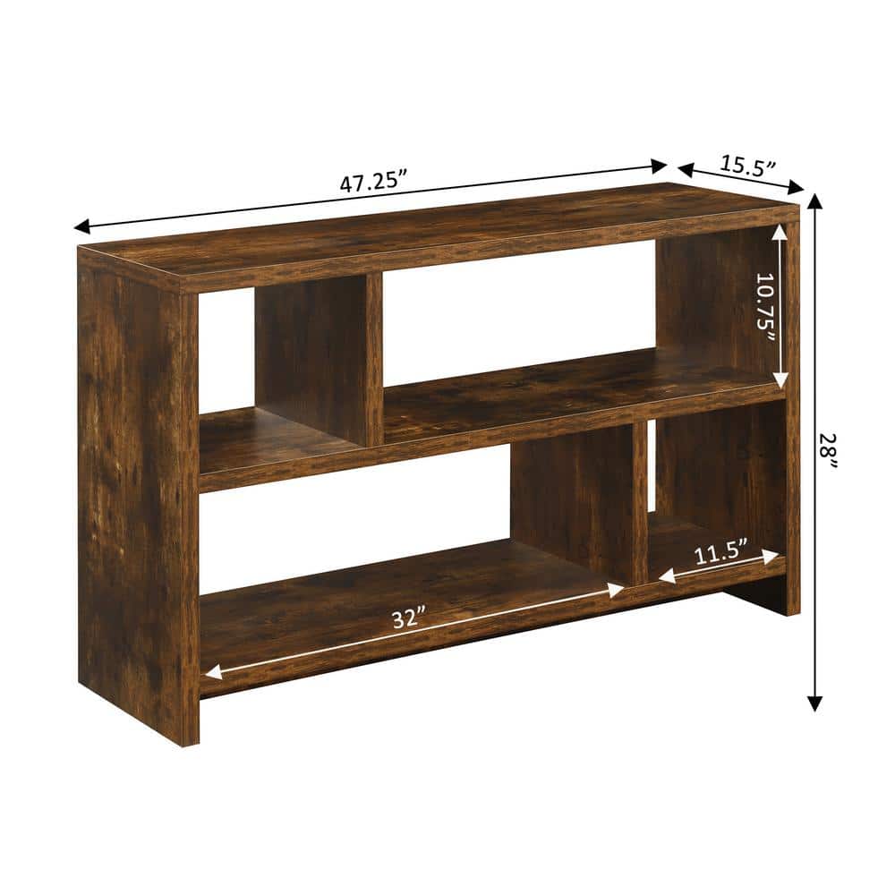 Barnwood Brown 48" TV Stand Console with Shelves