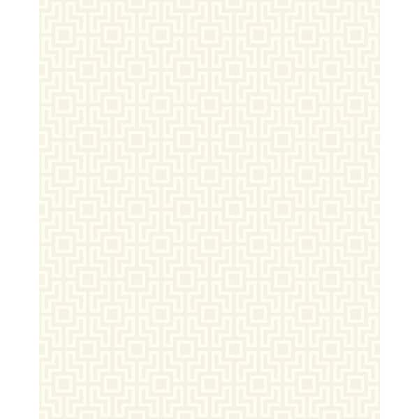A-Street Prints 8 in. x 10 in. Boxwood Platinum Geometric Wallpaper Sample
