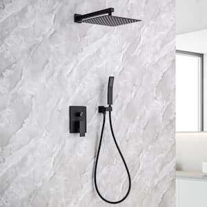 Single Handle 1 -Spray Pattern Shower Faucet 2.5 GPM with Pressure Balance Anti Scald in Matte Black