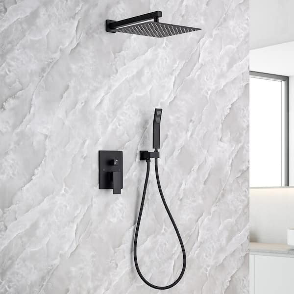 Staykiwi Single Handle 1 -Spray Pattern Shower Faucet 2.5 GPM with Pressure Balance Anti Scald in Matte Black