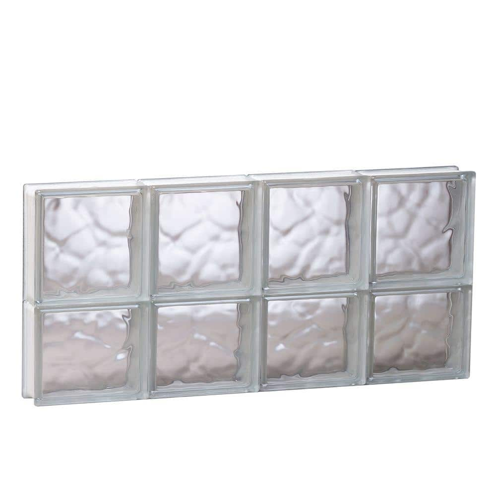 Clearly Secure 31 In X 135 In X 3125 In Frameless Wave Pattern Non Vented Glass Block 6811