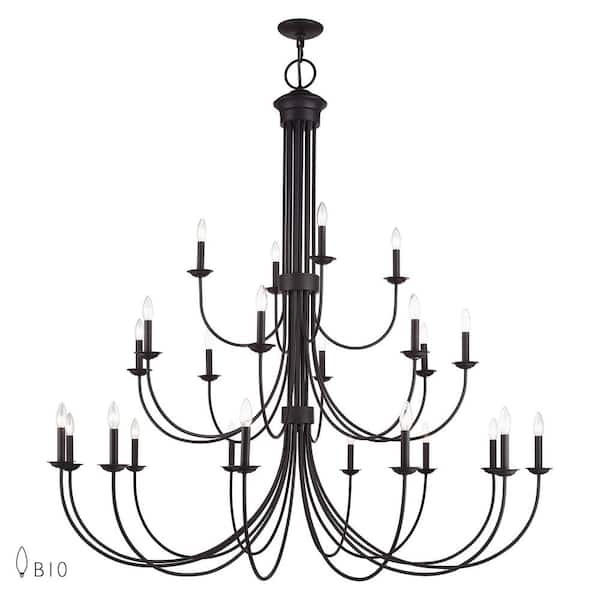 Estate 24-Light Bronze Chandelier
