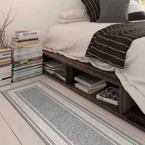 Ottomanson Ottohome Collection Non-Slip Rubberback Bordered