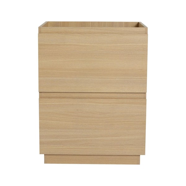 23.22 in. Freestanding Bath Vanity Cabinet Without Top in Oak Unassembled
