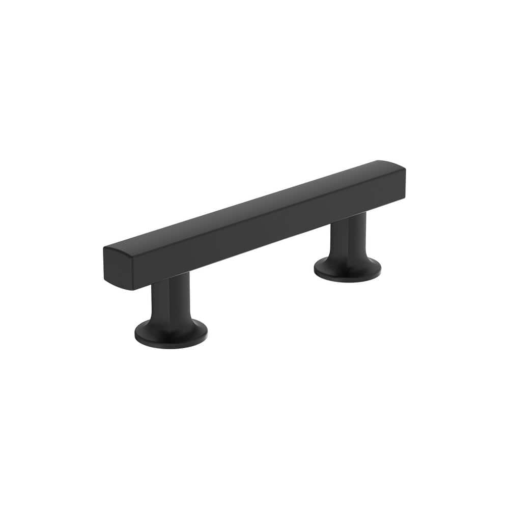 Everett 3 inch Matte Black Modern Cabinet Pull with Mounting Hardware
