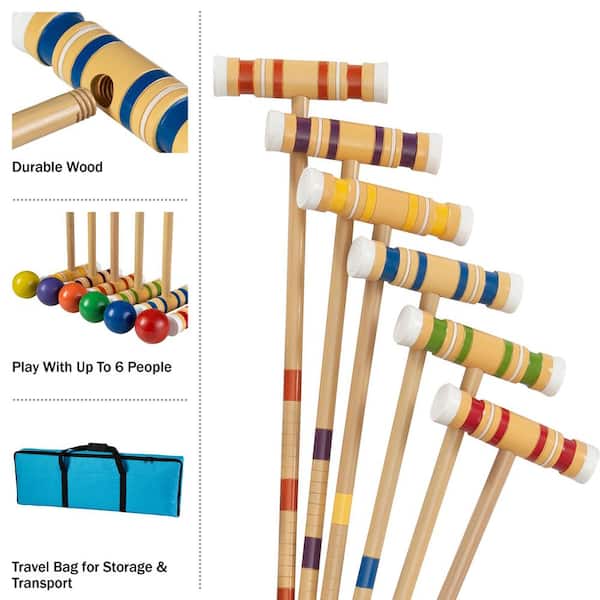 Jeu de croquet 8 joueurs en sac - Artisan du Jura