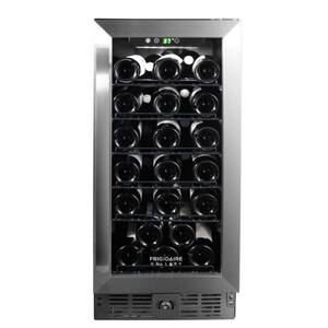 22.52 in. Single Zone Beverage and Wine Cooler, 30-Bottles Stainless Steel Wine Cellar with Lock, Tempered Glass Door