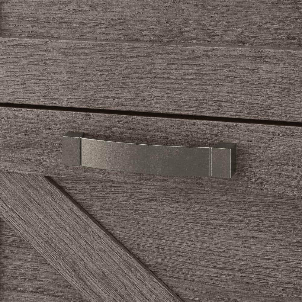 Restored Gray Modern Farmhouse 2-Drawer Lockable Lateral Filing Cabinet