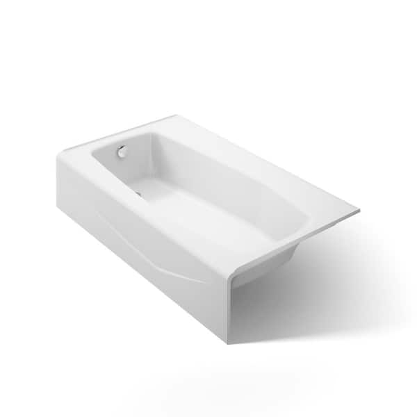 Villager 60 in. x 34.25 in. Soaking Bathtub with Left-Hand Drain in White
