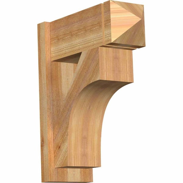Ekena Millwork 8 in. x 24 in. x 20 in. Western Red Cedar Westlake Arts and Crafts Rough Sawn Outlooker