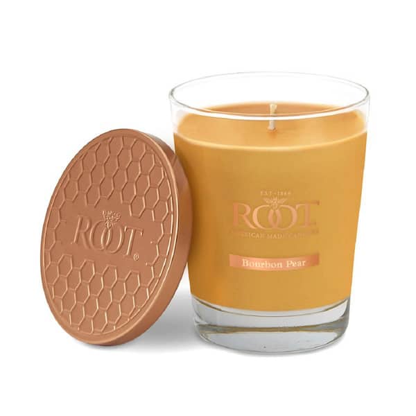 Root Candles Veriglass Bourbon Pear Scented Jar Candle