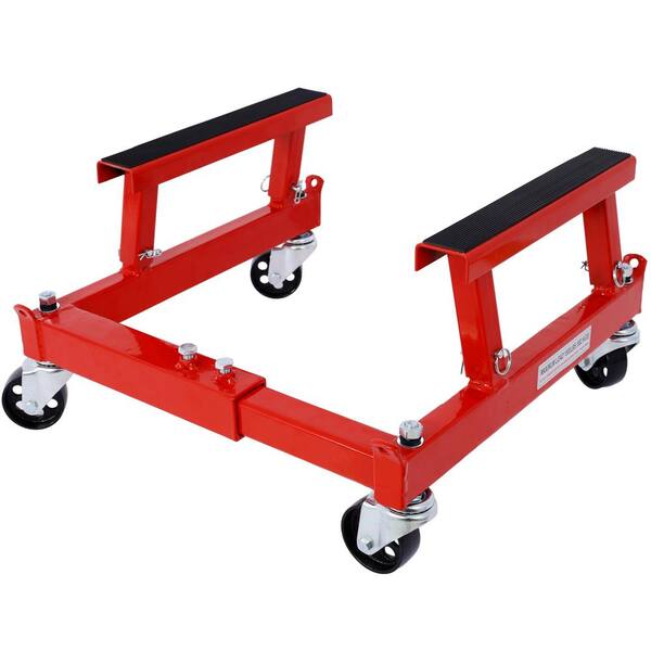 Tidoin 1500 lb. Red Steel Engine Cradle Dolly with Wheel GH