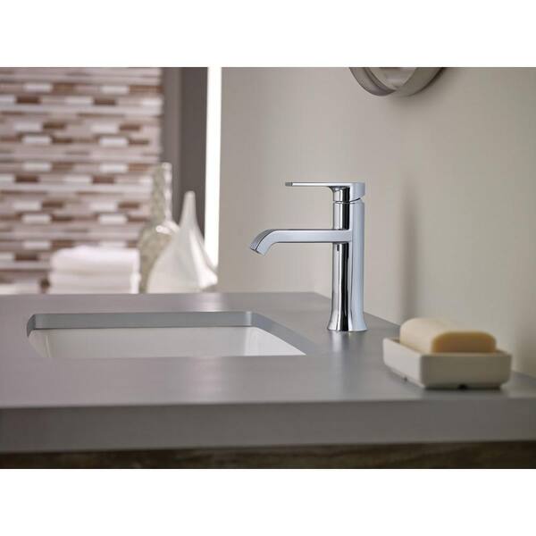 MOEN Doux Single Hole Single-Handle Bathroom Faucet in Chrome S6910 - The  Home Depot