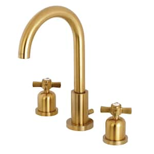 Millennium 8 in. Widespread 2-Handle Bathroom Faucet in Brushed Brass