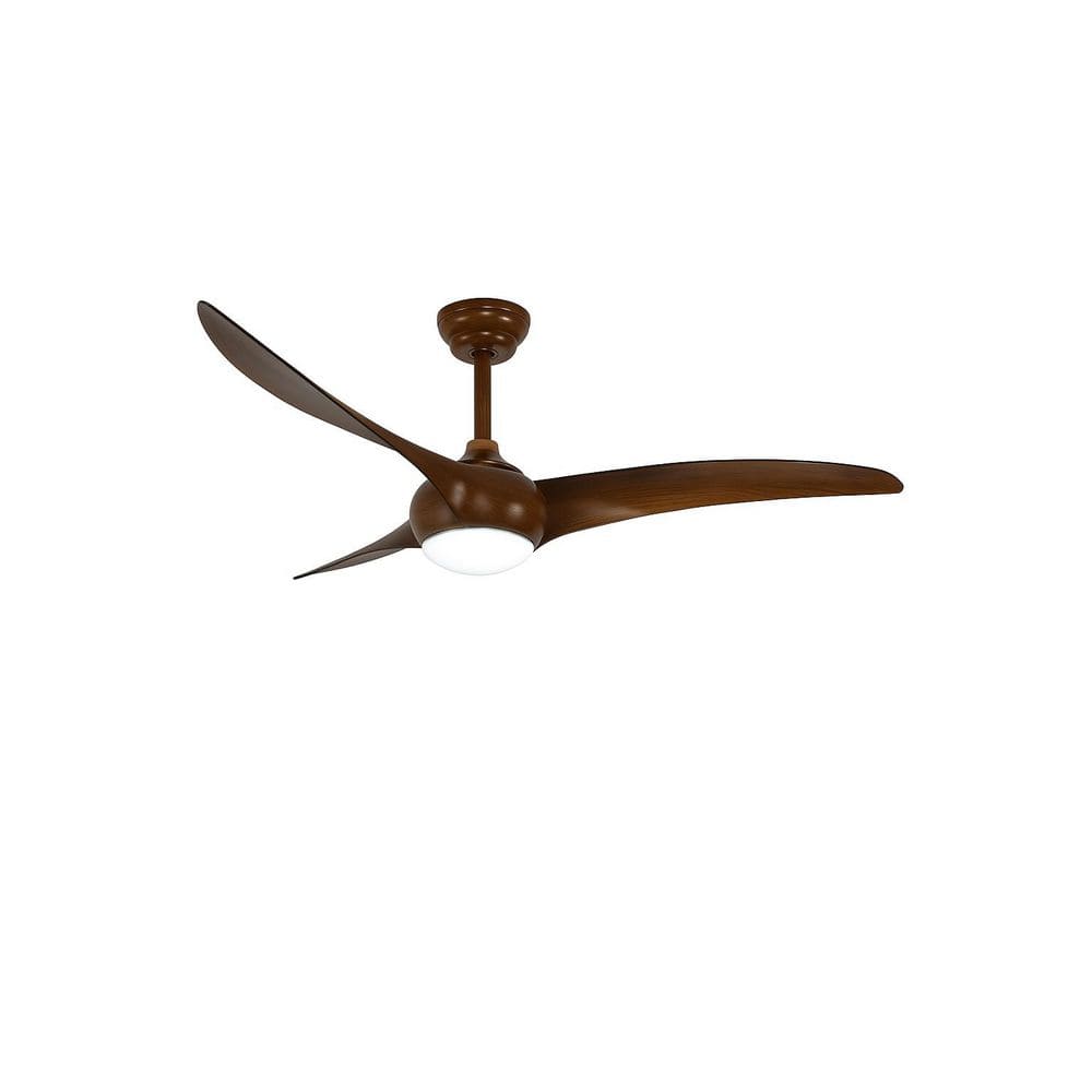 52 in. Brown Metal Housing and Brown Blades Downrod Mount Ceiling Fan with Lights and Remote Control, DC Motor price history on PriceWatchPro