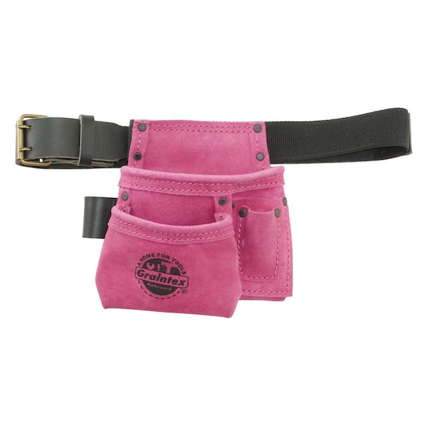 Graintex 4-Pocket Children's Pink Tool Pouch w/Belt