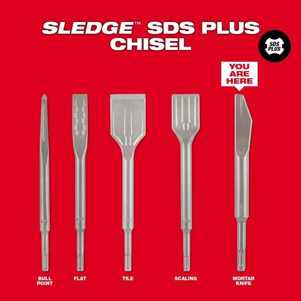 SLEDGE Steel Mortar Knife Chisel Bit 