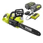 40V HP Brushless 14 in. Electric Cordless Chainsaw with (2) 4.0 Ah Batteries and Charger