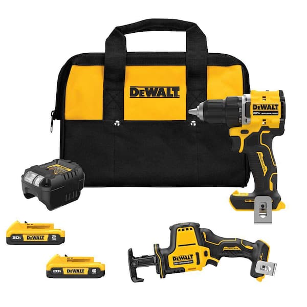 DEWALT ATOMIC 20V MAX Lithium-Ion Cordless 2-Tool Combo Kit with 2-Batteries, Charger and Bag