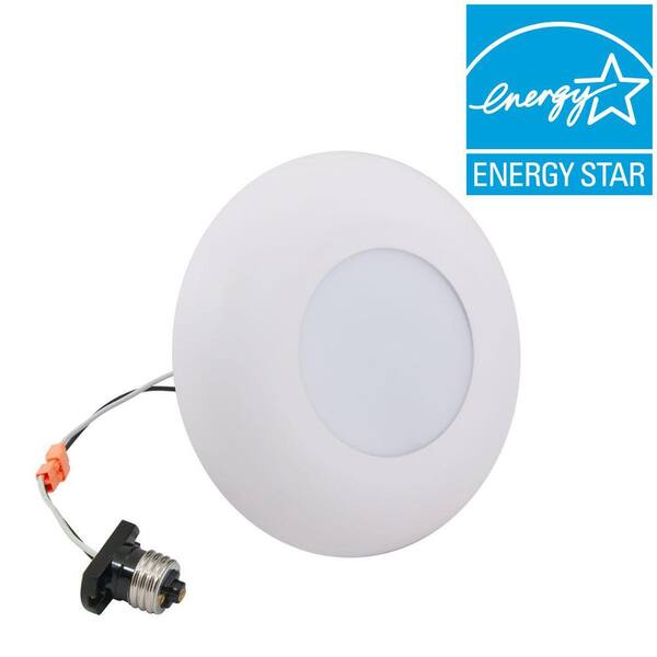 Irradiant 4 in./5 in./6 in. White Recessed LED Surface Disk Light 3000K