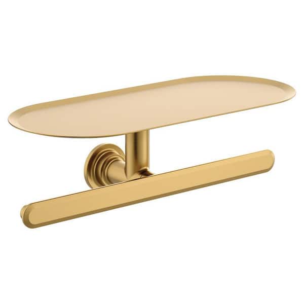 Greenfield Wall Mounted Toilet Paper Holder in Brushed Gold