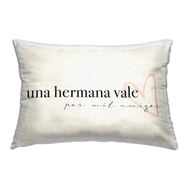 Stupell Industries A Sister's Worth Tan Rectangular Outdoor Throw Pillows