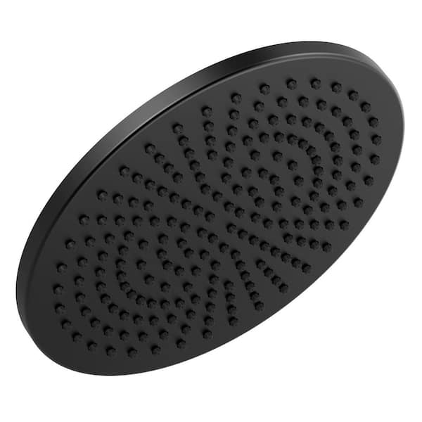 Delta 1-Spray Patterns 2.5 GPM 11.75 in. Wall Mount Fixed Shower Head in Matte Black