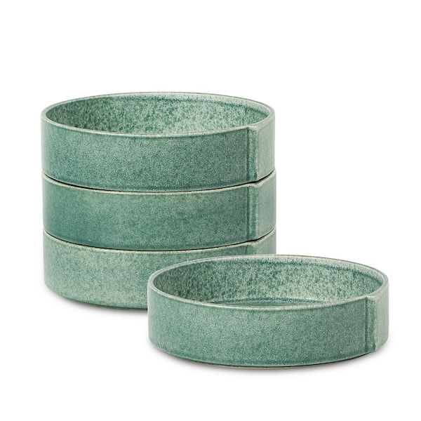 Bao 32 fl. oz. Green Stoneware Pasta Bowls (Set of 4)