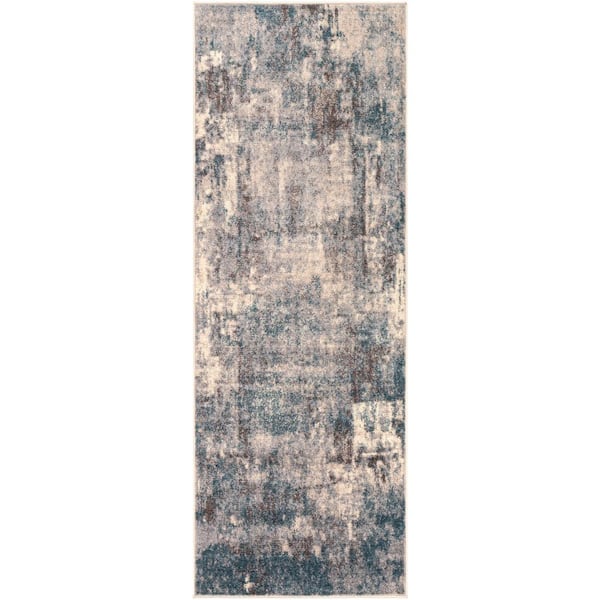 Livabliss Wellington Teal 3 ft. x 7 ft. Indoor Area Rug