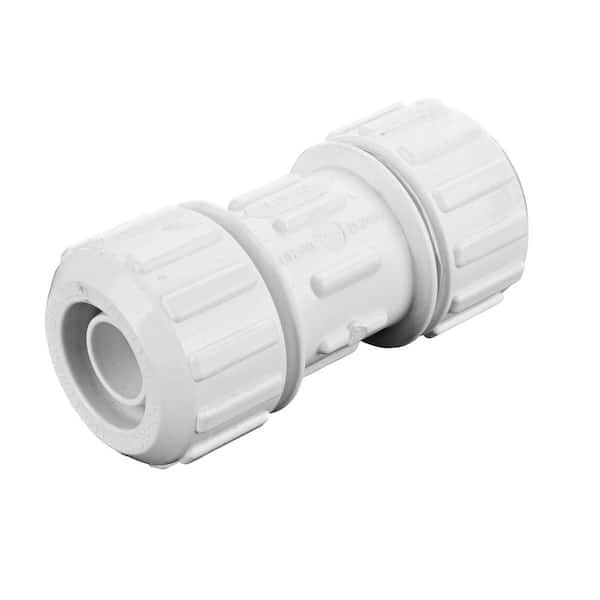 NDS Flo-Lock™ PVC Gripper Coupling, 1 in. SDR-9 CTS, White