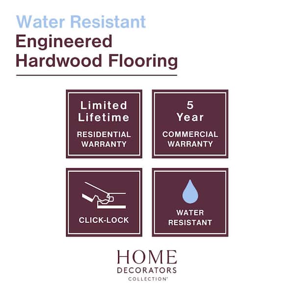 Home Decorators Collection Sutton Post Hickory 3/8 in. x 5 in. Click-Lock Water Resistant WB Engineered Hardwood Flooring (19.7 sq. ft. / case)