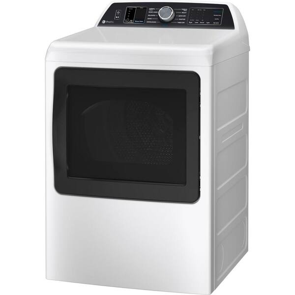 GE Profile 7.4 cu. ft. Smart Gas Dryer in White with Steam