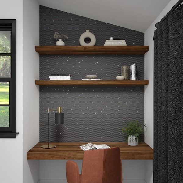 Starcastle Stardust 12 in. x 12 in. Glass Mini Hexagon Mosaic Tile (13.8 sq. ft./Case)