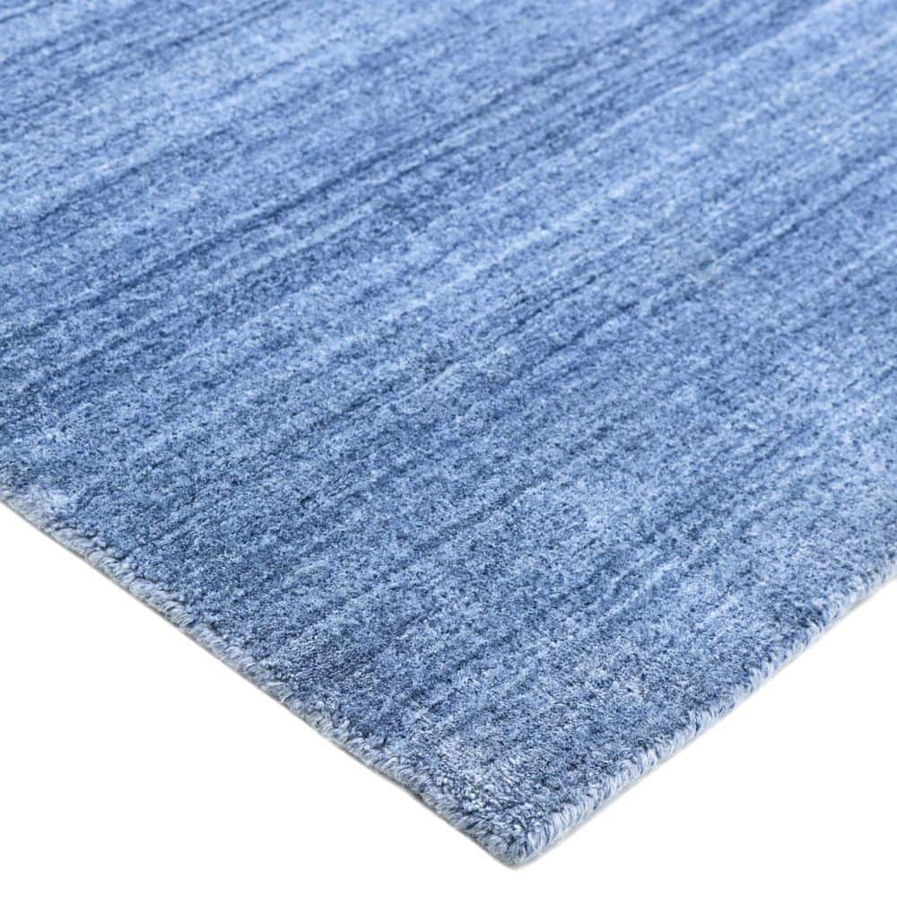 Harbor Stripe Hand-Knotted Denim Wool-Blend 8' x 10' Rug